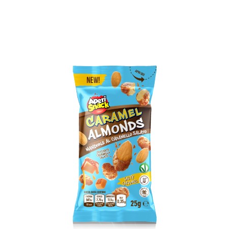 APERISNACK MANDORLE PRALINATE AL CARAMELLO SALATO 25GRX 40 PEZZI