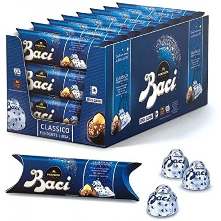 TUBINO DI BACI PERUGINA CLASSICO FONDENTE LUISA ESPOSITORE 21 TUBI dA 3 BACI