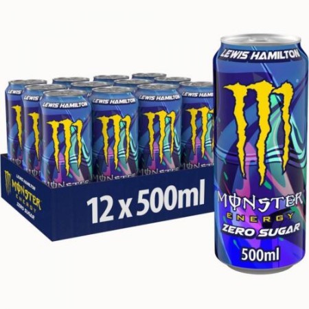 MONSTER ita ENERGY LH44 LEWIS HAMILTON ZERO SUGAR CONF.24 LATTINE 500ML