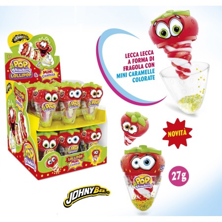 JOHNY BEE STRAWBERRY POP STAND 27GR X 24 PEZZI - cod 483