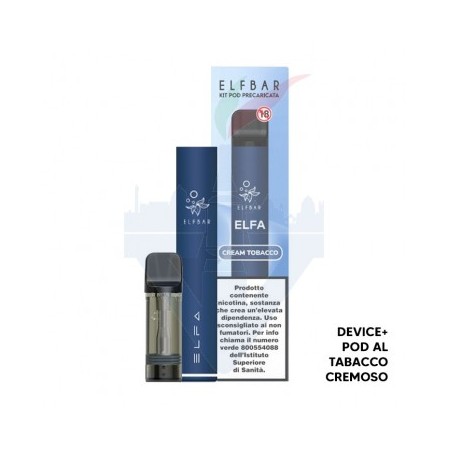 ELFBAR ELFA DEVICE + POD CREAM TOBACCO 20 MG