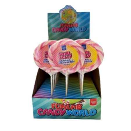 JOHNY BEE FUNLAB - Swirl Lolly Banana Strawberry 80gr x 30 pezzi