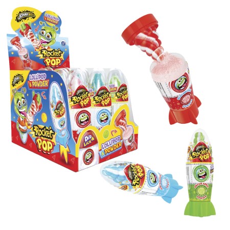 JOHNY BEE ROCKET POP DISPLAY 50G X 12 PEZZI