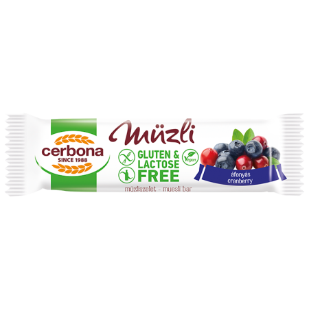 CERBONA SENZA GLUTINE CRANBERRY MUESLI BAR CONF.35g x 20pz