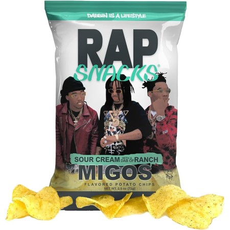 RAP SNACK MIGOS SOUR CREAM AND RANCH CHIPS 71GR BUSTA SINGOLA