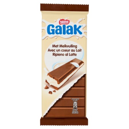 GALAK Choco Milk Tavoletta di Cioccolato al Latte Ripiena 100g x 23 Pezzi