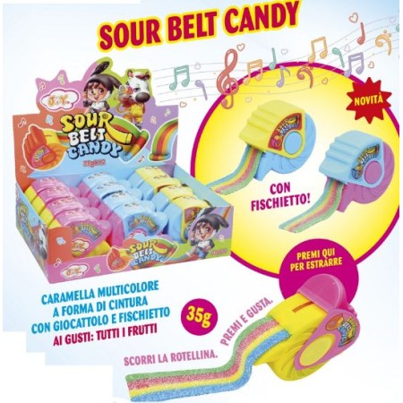 JOHNY BEE - SOUR BELT CANDY 35GR X 12 PEZZI - cod 635 -