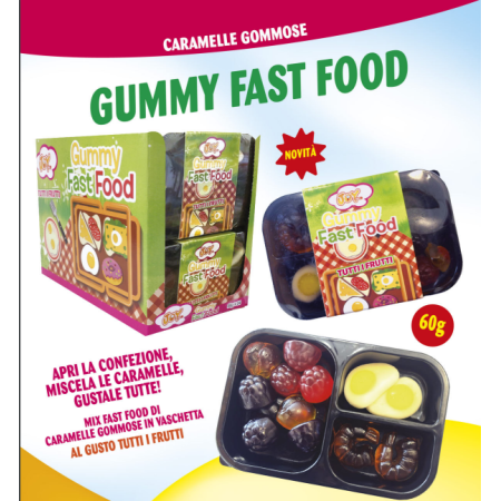 JOHNY BEE FAST FOOD GUMMY 60GR X 24 PZ -cod 591