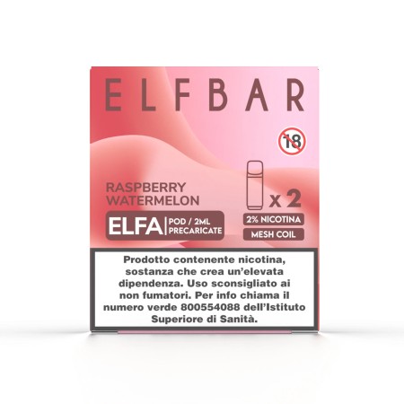 ELFBAR ELFA 2ML PREFILLED POD RASPBERRY WATERMELON (2 PEZZI) 20 MG