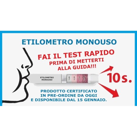 ETILOMETRO MONOUSO ALCOL TEST EXPO DA 30PZ - consegna prima settimana di Febbraio